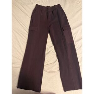 Old Navy Active Dynamic Fleece High Rise Wide Leg Cargo Pants Plum Purple Medium